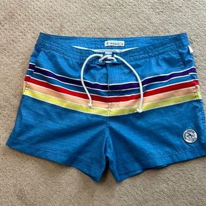 Fantastic Penguin rainbow swim shorts!